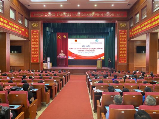 Toàn cảnh chương trình tập huấn, bồi dưỡng công tác truyên truyền vận động hiến mô, bộ phận cơ thể người tại Thành phố Chí Linh.
